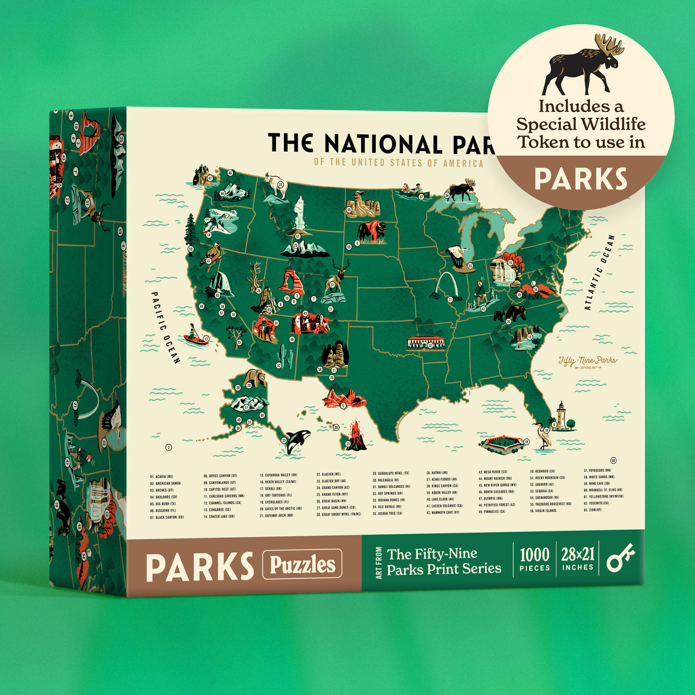 Parks Puzzles: National Parks Map